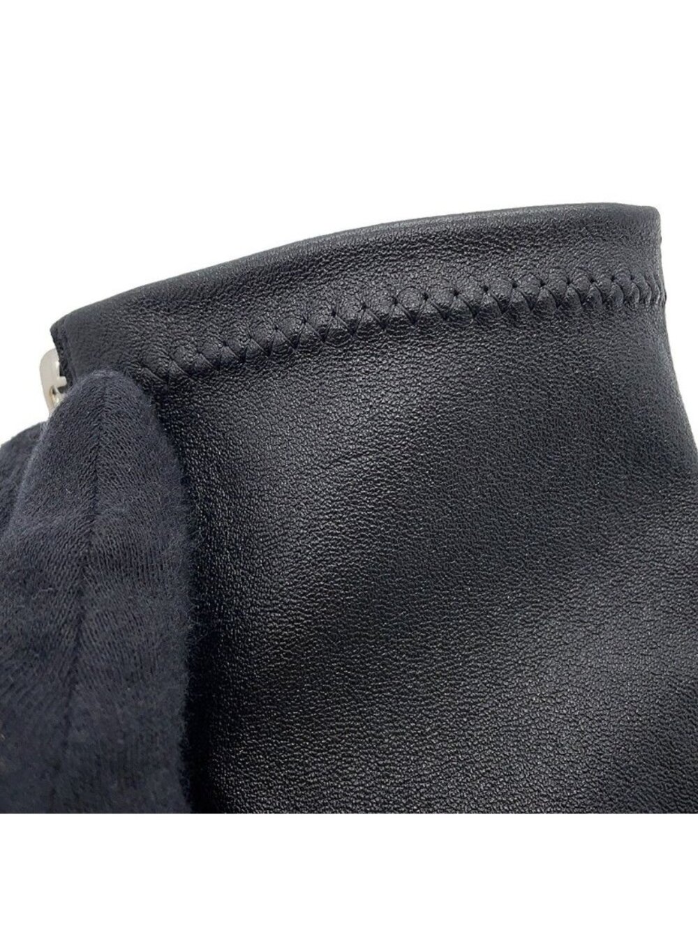 Chanel Boots CC Logo Ribbon Short Leather Patent 34c Shoes Ankle Black - Picture 10 of 10